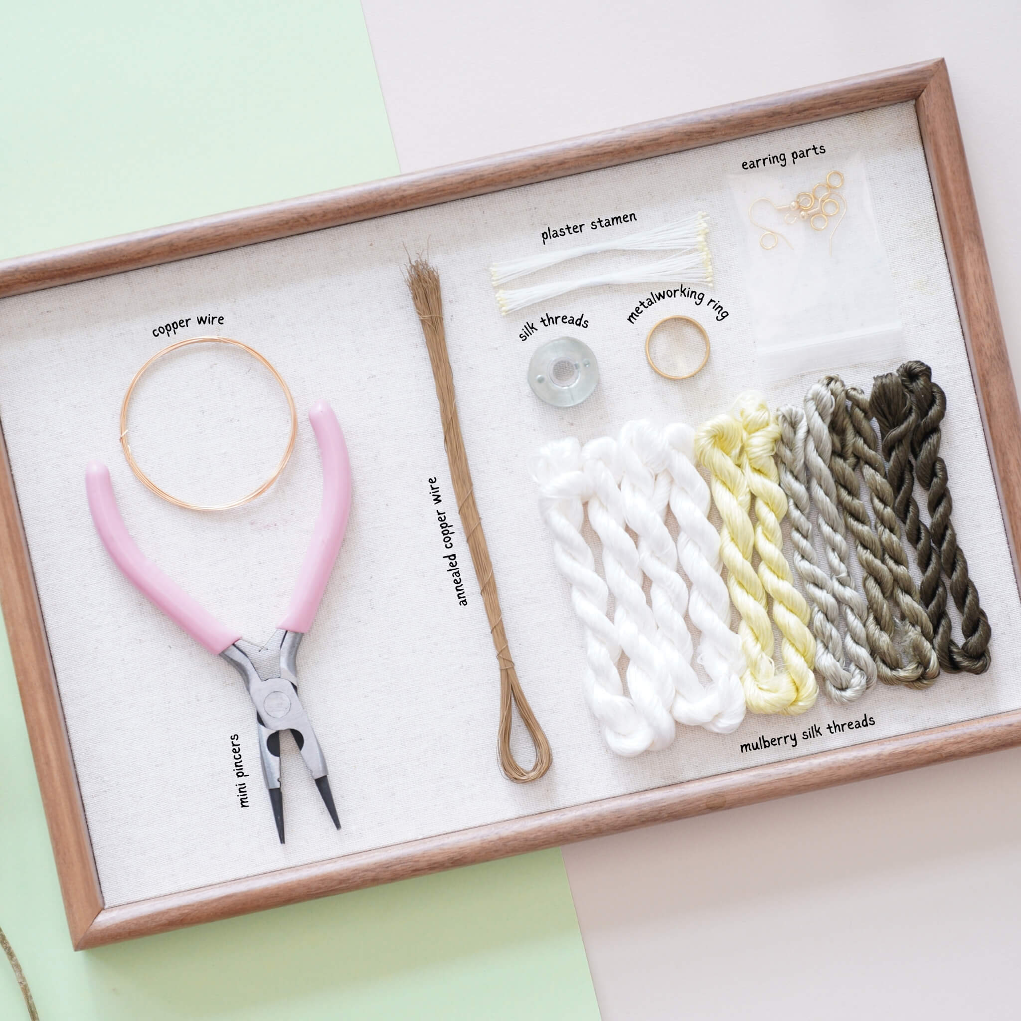 Ronghua DIY Kit | White Gardenia Earrings