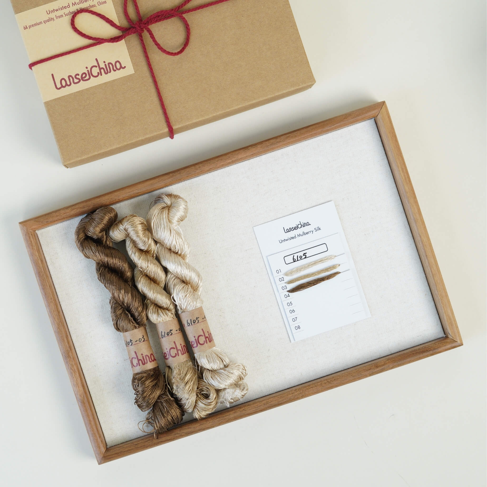 Untwisted Mulberry Silk For Ronghua | Colour #6105