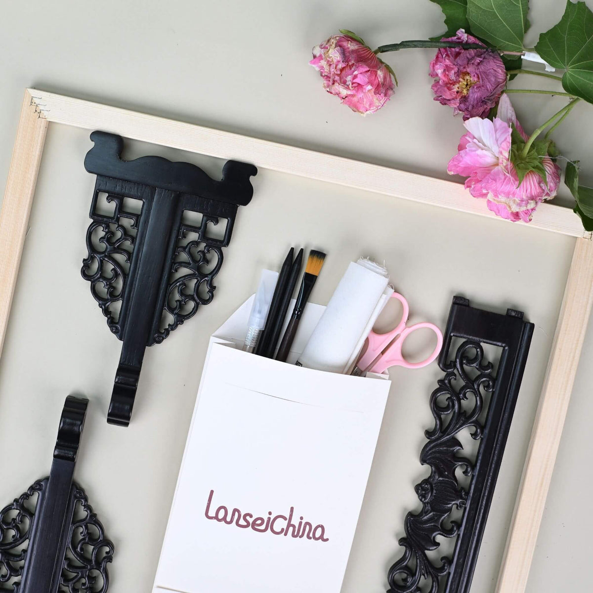 Shu Embroidery DIY Kit | Cotton Rose, from Dawn to Dusk