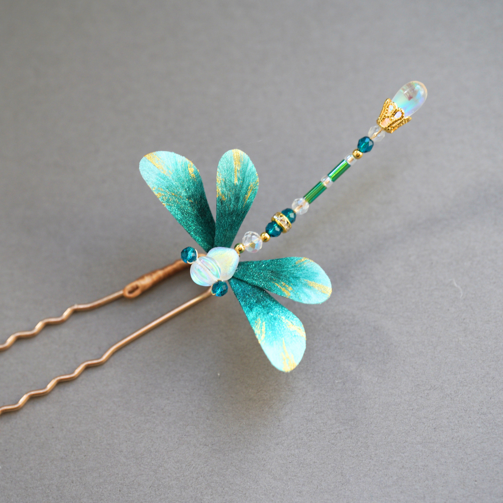 Little Dragonfly | Handmade Ronghua Hairpin & Brooch display picture 3