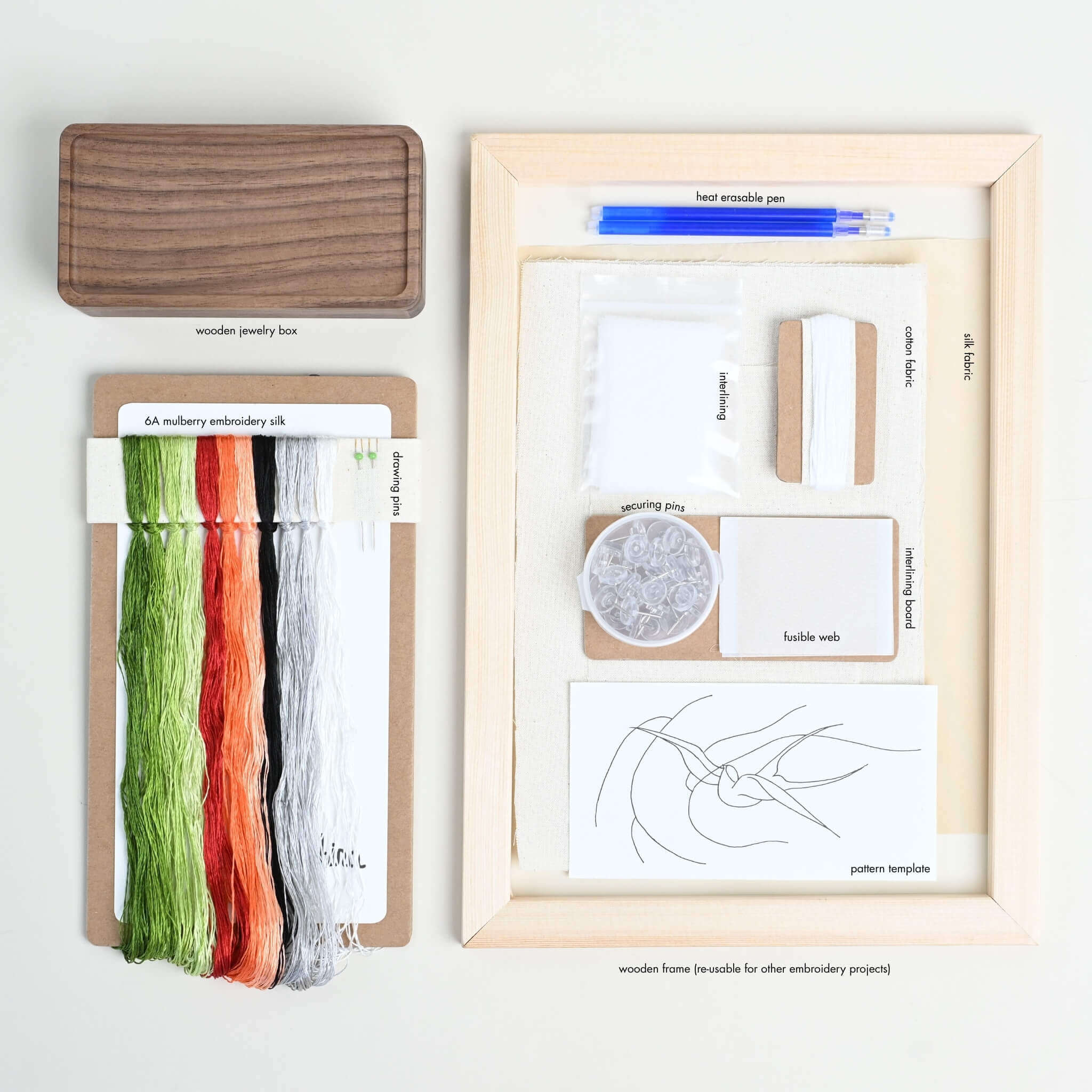 Shu Silk Embroidery DIY Kit | Willow & Swallow
