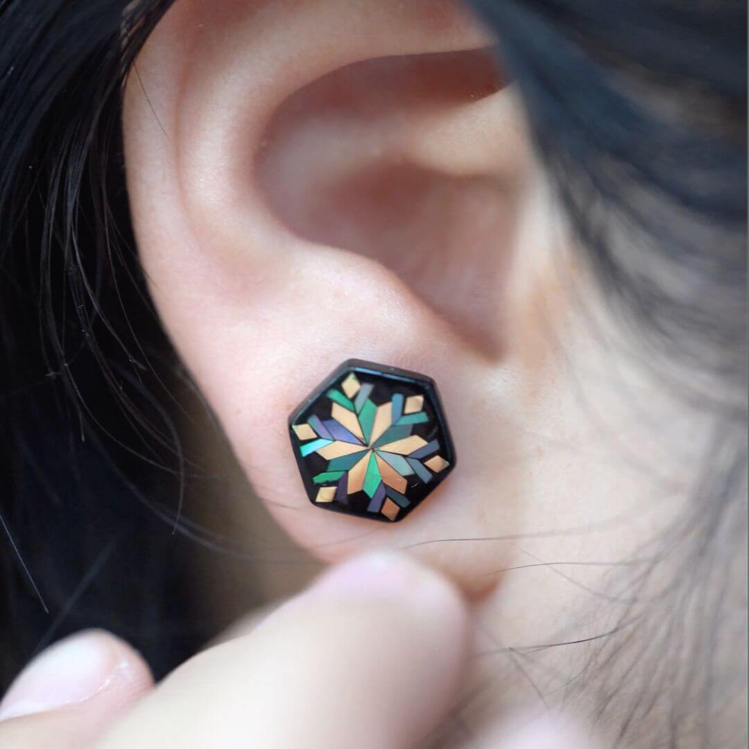Kit de DIY para Pendientes Lacas | Flores de copo de nieve